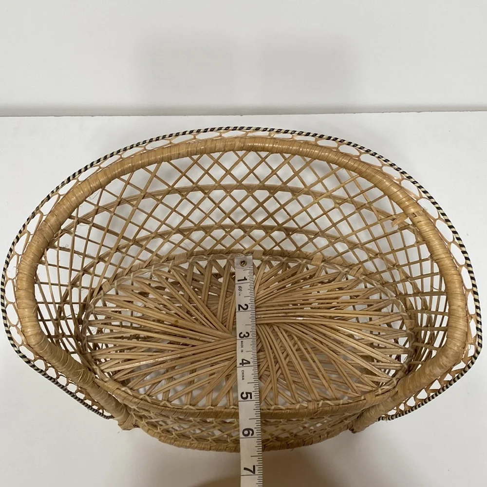 Woven Rattan Basket - Natural Brown